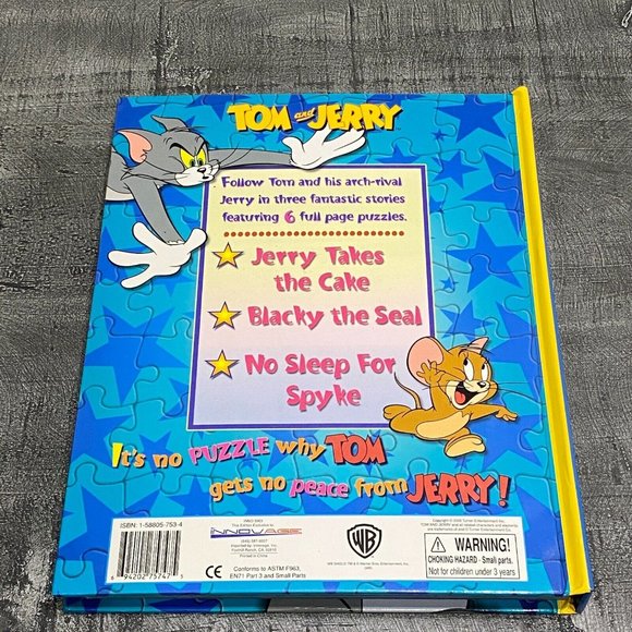 Tom and Jerry Cartoon Jigsaw Puzzle Book 3 Fun Stories School Daycare Christmas - Picture 4 of 5
